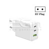 Battery Charger 65W Fast Charger 1 Usb + 2 Usb Type C White Eu Plug