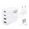 Battery Charger 100W Fast Charger 2 Usb + 2 Usb Type C White USA/UE Plug