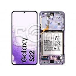 Display Touch + Frame Purple Samsung SM-S901 S22 (PULLED)