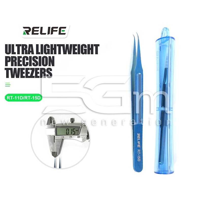 Relife RT-15D Curved Tweezers