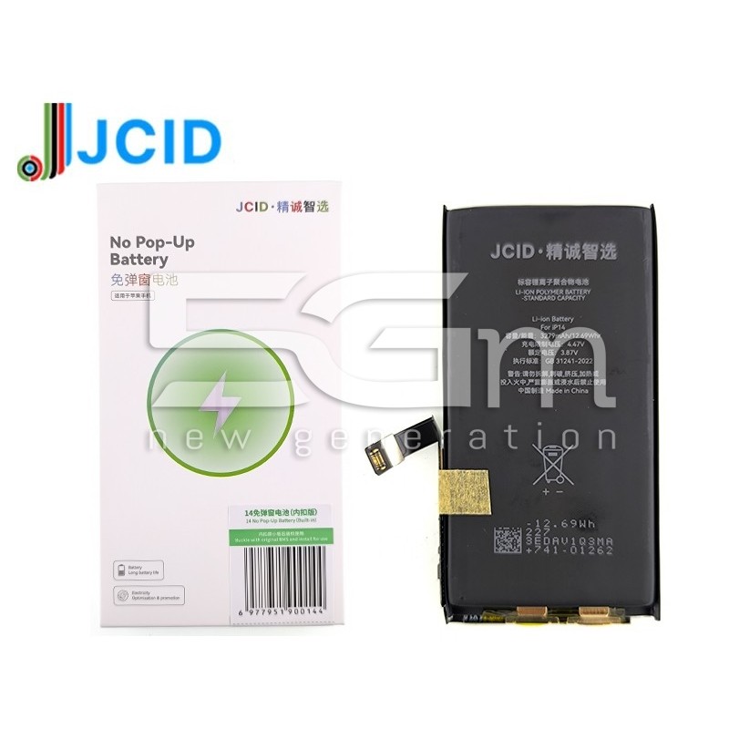 JCID Batteria 3279mAh iPhone 14 No POP-UP No Board