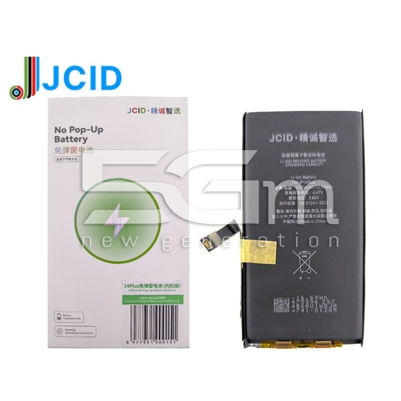 JCID Batteria 4325 mAh iPhone 14 Plus No POP-UP No Board