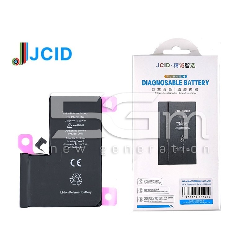 JCID Batteria 4323mAh iPhone 14 Pro Max Diagnosable