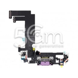 Charging Connector Purple Flex Cable iPhone 12 Mini (PULLED)