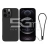 Silicone Case Black + Wrist Strap iPhone 12 Pro