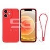 Silicone Case Red + Wrist Strap iPhone 12