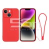 Custodia in Silicone Rossa + Cinturino Da Polso iPhone 14 Plus