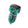 WP-C45 Car Charger Fast USB + Type-C (Green)