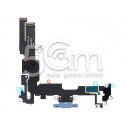 Charging Connector Flex Cable Blue iPhone 14 Plus (PULLED)