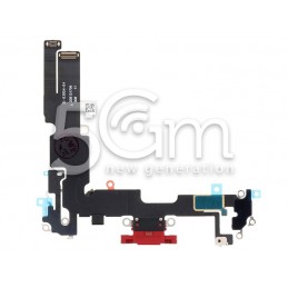 Charging Connector Flex Cable Red iPhone 14 Plus (PULLED)