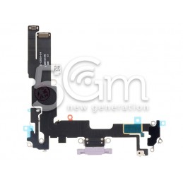 Charging Connector Flex Cable Purple iPhone 14 Plus (PULLED)