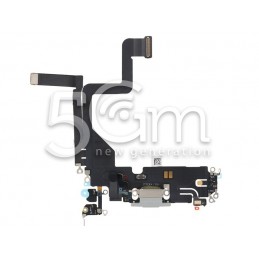 Charging Connector White Flex Cable iPhone 14 Pro (PULLED)