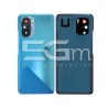 Retro Cover Blu + Vetrino Camera Xiaomi Pocophone F3 5G No Logo