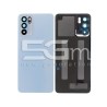 Retro Cover Arctic Blue + Vetrino Camera OPPO Reno 6 5G No Logo