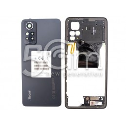 Frame + Rear Cover + Fingerprint Black Xiaomi Redmi Note 12 Pro 4G (Pulled)