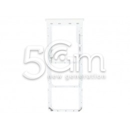 Sim Card + Micro SD Tray Pearl White Samsung SM-M307 M30s