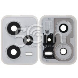 Rear Camera Frame White Xiaomi Redmi Note 12 Pro 5G