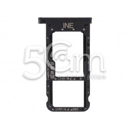 Supporto Sim Card + Micro SD Nero Huawei P Smart+ INE-LX1