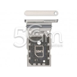 Supporto Sim Card Bianco Samsung SM-G990 S21 FE Ori